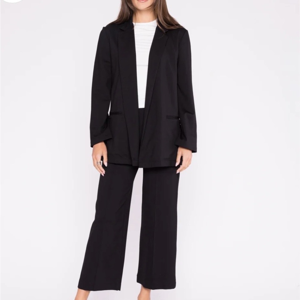 NWT Black Ponte Knit Straight Leg Pant: Cropped size 1(xs)